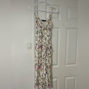 Dynamite Floral Midi Wrap Dress